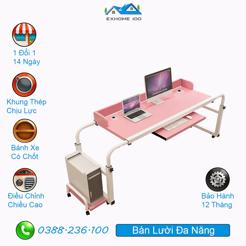 BÀN LƯỜI giải pháp cho những bạn làm việc đêm muộn trên máy tính, chiều Cao Bàn Có Thể Điều Chỉnh, Bánh xe Khóa An Toàn