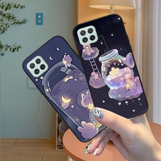 Ốp Samsung A22 4G / A22 5G gấu tím vũ trụ lung linh dễ thương cute