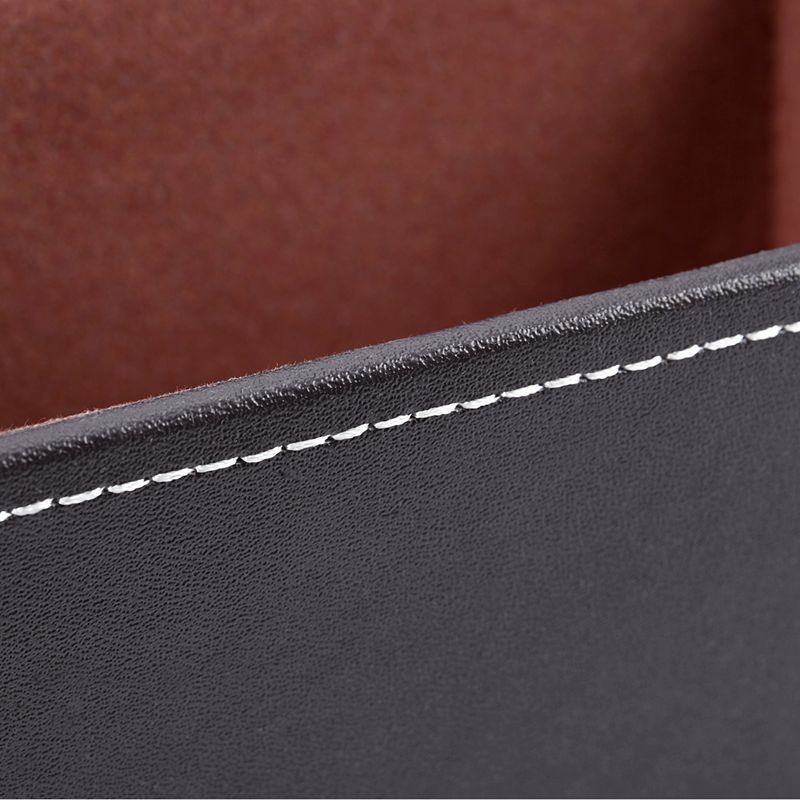 1 Hộp Da Đựng Điều Khiển Từ Xa CD Điện Thoại Để Bàn Màu Nâu