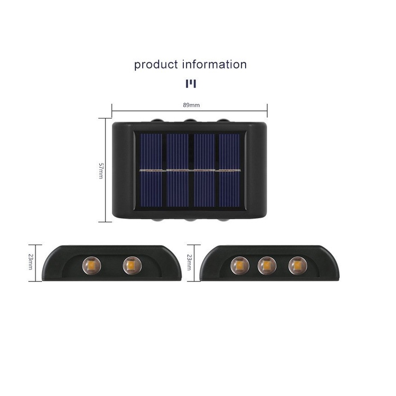 Đèn led năng lượng mặt trời chống thấm gắn tường trang trí sân vườn