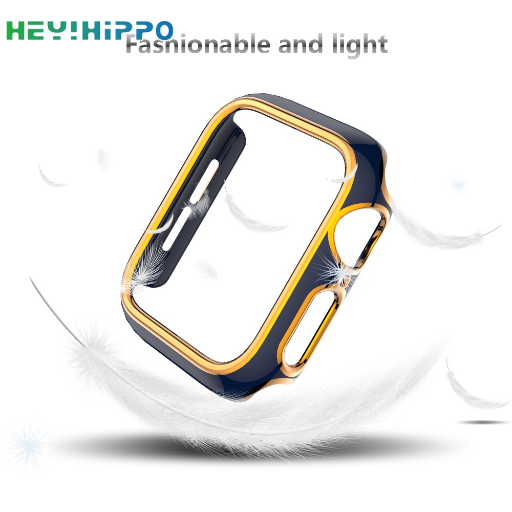 Ốp Bảo Vệ Hai Màu Mạ Điện Dành Cho iwatch ultra 49mm iwatch series 8 7 se 6 5 4 45mm 41mm 40mm 44mm