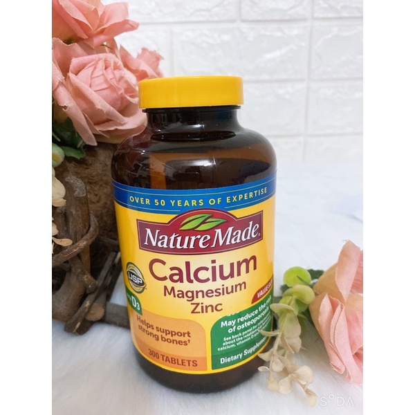 Calcium, Magnesium , Zinc + D3 của hãng Nature Made (Mỹ) 300 viên