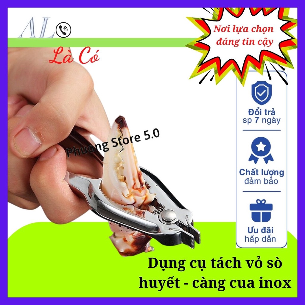 Kìm mở sò huyết, nghêu - ghẹ - Kềm mở nghêu, tách sò huyết Hợp Kim Cao Cấp Kẹp tách sò huyết siêu tiện lợi dụng cụ nhà b
