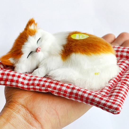 Mô hình chú mèo nằm ngủ nhồi bông xinh xắn