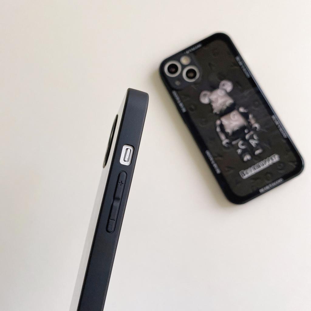 Ốp Điện Thoại Kính Cường Lực In Hình Gấu kaws Cho iPhone 14promax 14 13promax 12 11 X XS XSMAX