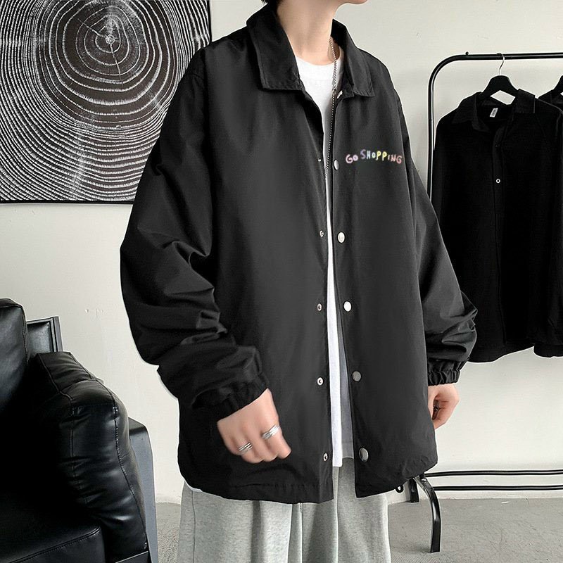 Áo khoác dù nam nữ nút bấm GO SHOPING ulzzang unisex