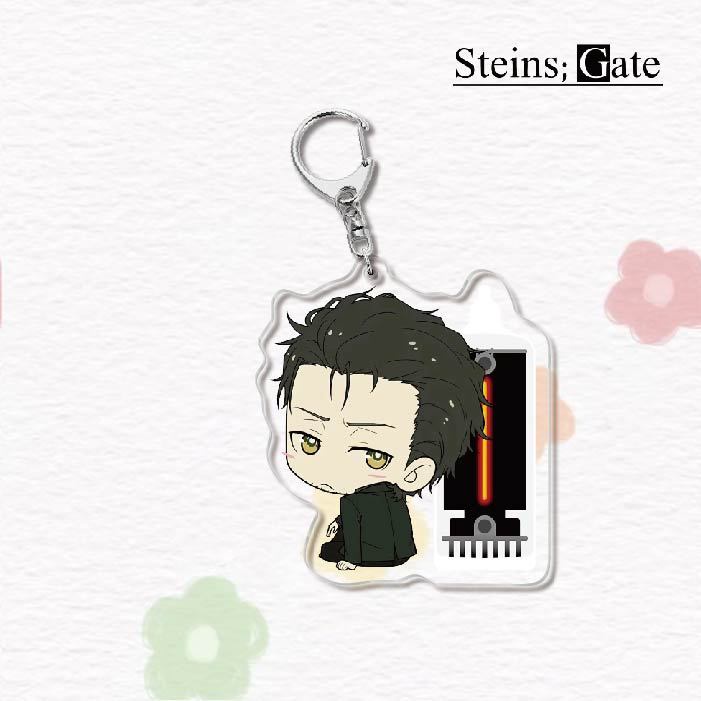 Móc Chìa Khóa Bằng Acrylic Họa Tiết Hoạt Hình Steins Gate