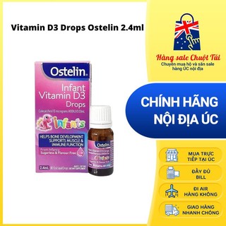 [Hàng Úc, đủ bill] Vitamin D3 Drops Ostelin 2.4ml (cho bé sơ sinh)