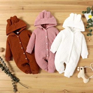 Áo Cardigan có mũ trùm đầu ấm cúng cho trẻ sơ sinh 0-18M, Onesie dài tay, Trang phục mùa thu cho bé Unisex