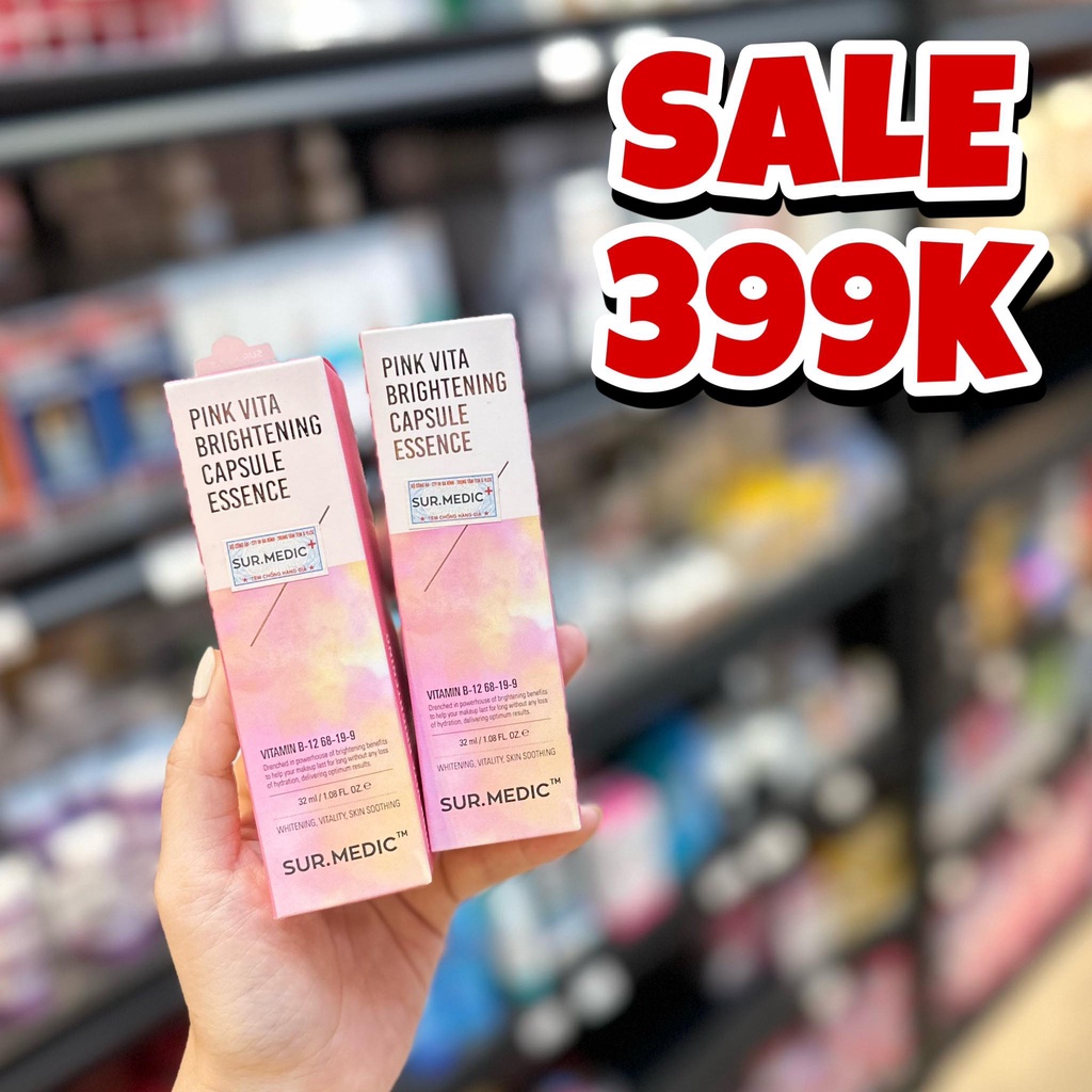 Tinh Chất Dưỡng Trắng Da Mờ Thâm Sạm Sur.Medic Pink Vita Brightening Capsule Essence 32ml