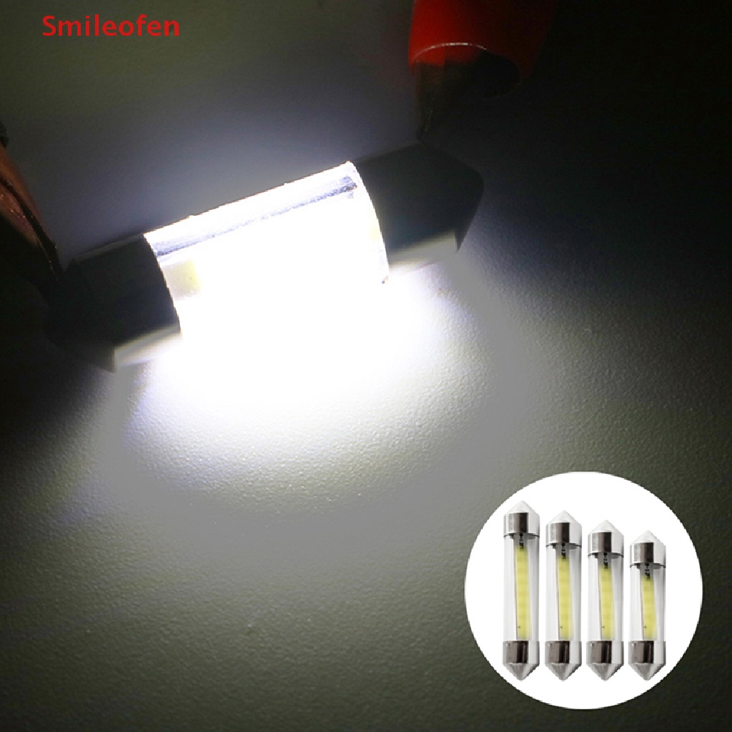 1 Bóng Đèn LED 31MM 36MM 39MM 41MM DC 12V Ánh Sáng Trắng Ấm Dành Cho Ô Tô