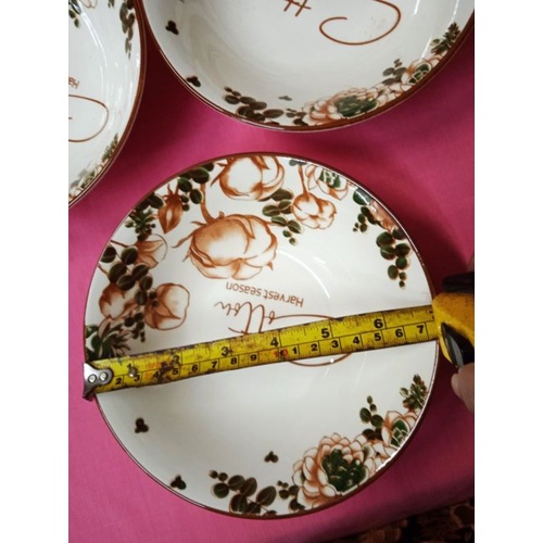 TÔ LOE GỐM SỨ CAO CẤP HOA VĂN COTTON - ĐK 18CM
