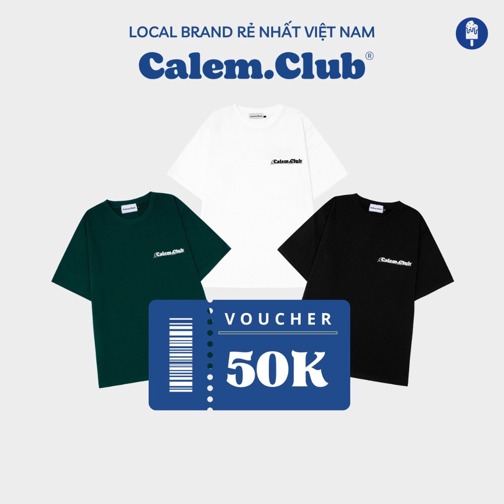 Áo Thun ( T- Shirt) Unisex CALEM.CLUB BASIC chữ in nổi