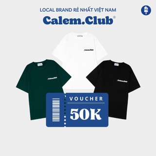 Áo thun unisex calem.club basic chữ in nổi