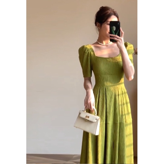 Đầm tiểu thư xanh bơ BIGSIZE  - Xẹt Studio Lady