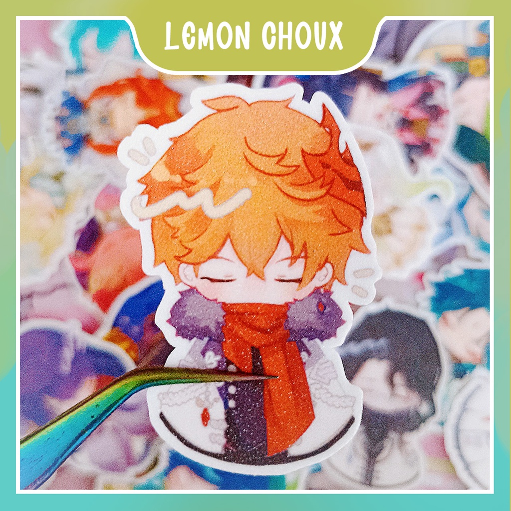 Sticker gacha Genshin Impact búp bê cầu nắng lấp lánh 34 nhân vật