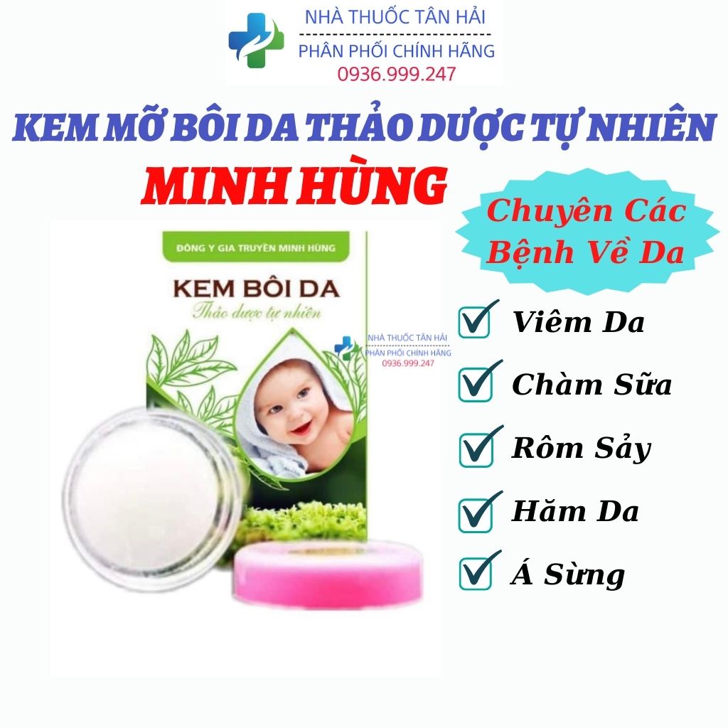 Kem Mỡ Bôi Da Minh Hùng Hết Chàm Sữa, Hăm Tã, Dị Ứng Da - Làm Dịu Vết Muỗi Đốt