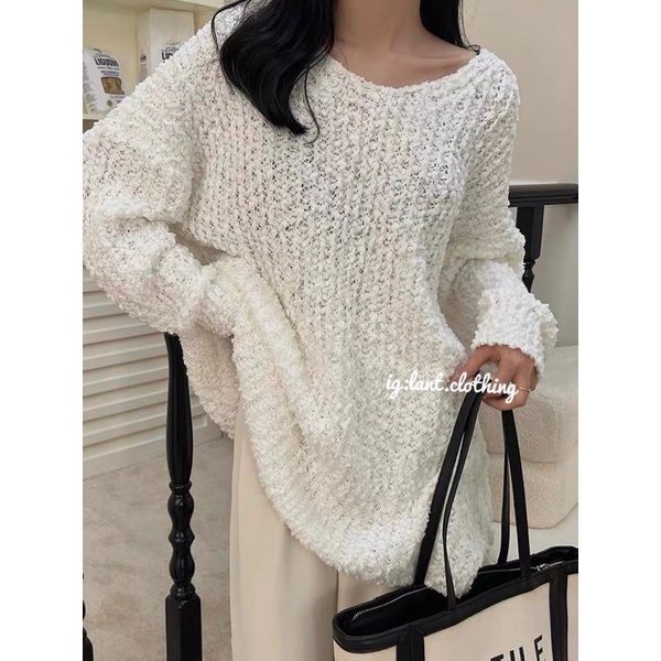 áo len cổ tym gạo bông xinh