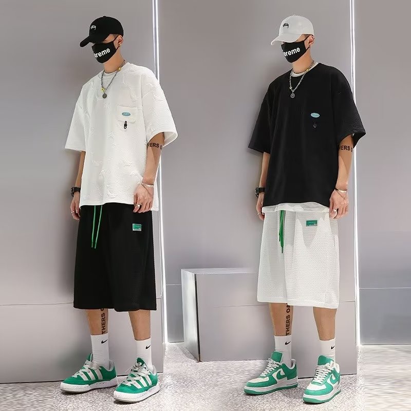 Áo Thun Tay Ngắn Cổ Tròn Dáng Rộng In Hình Cá Heo Thời Trang Mùa Hè Chất Lượng Cao Cho Nam Và Nữ