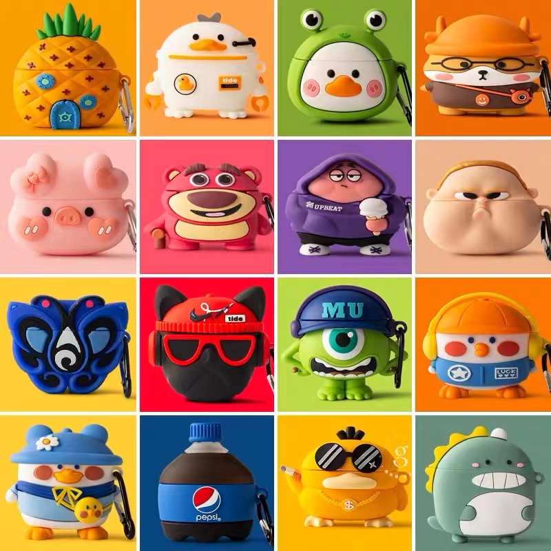 Vỏ Bảo Vệ Hộp Sạc Tai Nghe OPPO Enco Buds 2 Hình Chú Vịt Vàng & Ngôi Sao Lớn Dễ Thương