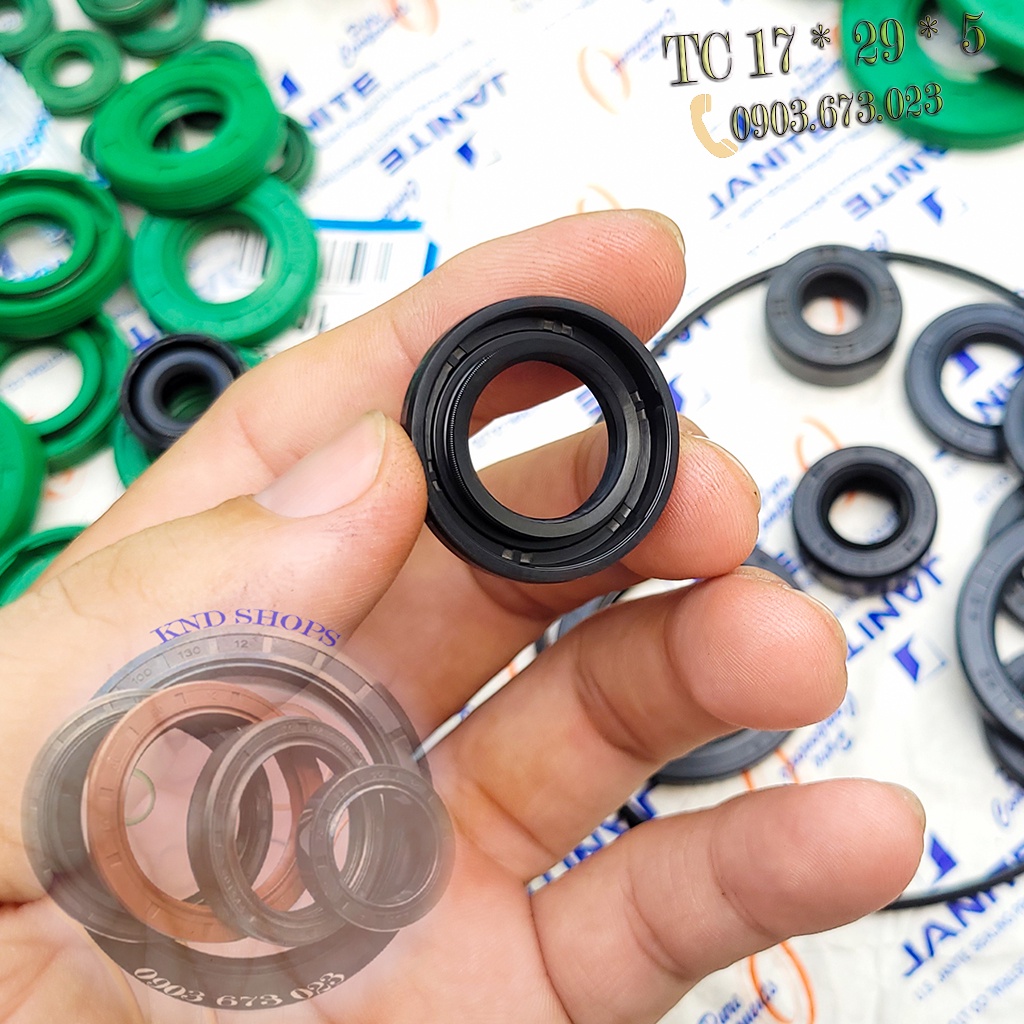 Phớt nhông  Dream Wave 100, phụ tùng xe máy loại vòng đệm cao su NOK & Nactec TC 17*29*5 | KND Shops
