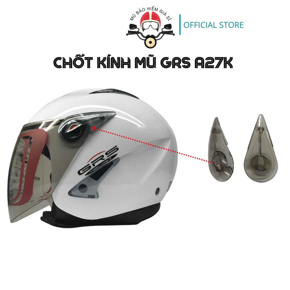 Phụ Kiện Kính Chắn gió thay thế cho mũ GRS A27 mầu trà khói chống chói chống tia UV chính hãng GRS
