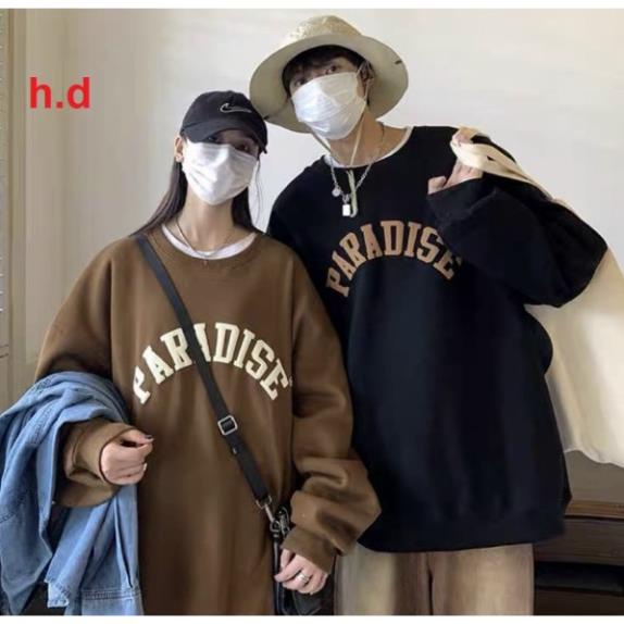 Áo Sweater PARA Unisex nam nữ tay lỡ Oversize form rộng🍎Thời trang Thu đông ấm áp, nỉ cotton ko bai xù, ấm áp