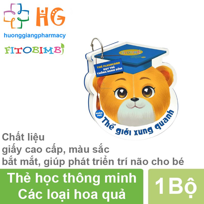 Thẻ học thông minh Fitobimbi về các loại hoa quả  Hộp 1 bộ