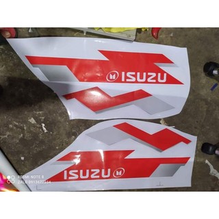 Bộ tem Isuzu, Cặp tem cánh cửa isuzu, Isuzu, decal dán xe tải Isuzu