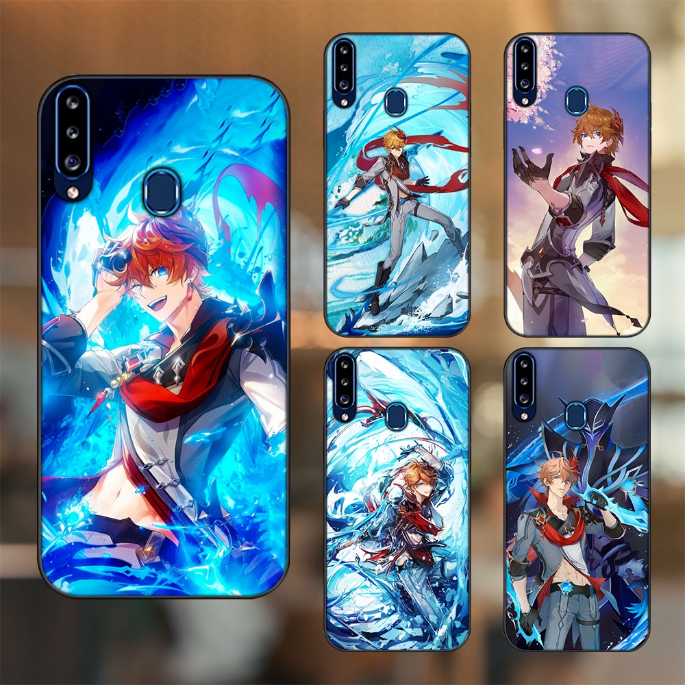 Ốp lưng Samsung A20S viền đen in hình Tartaglia Childe Genshin Impact
