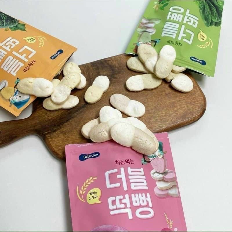 [DATE T9.2024] Bánh Gạo Hữu Cơ Dạng DẸT BEBECOOK Hàn Quốc Cho Bé Ăn Dặm Từ 6m+ gói 30g