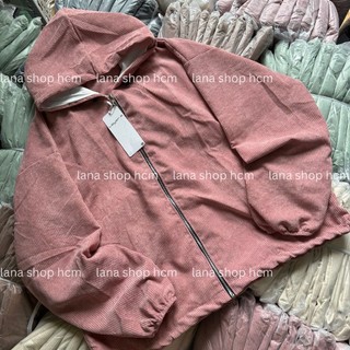 [Ảnh Thật] Áo Khoác Nhung Gân Basic Form Cánh Dơi Rộng Đẹp