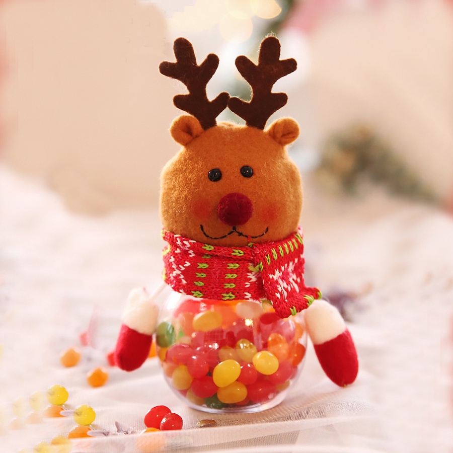 Hộp đựng kẹo giáng sinh hình Ông già noel, Người Tuyết, Tuần lộc - Quà tặng Trang trí noel