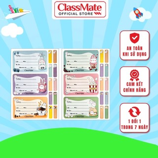 Nhãn vở có keo dán sẵn classmate rabbit 15 cái/túi cl-nt230