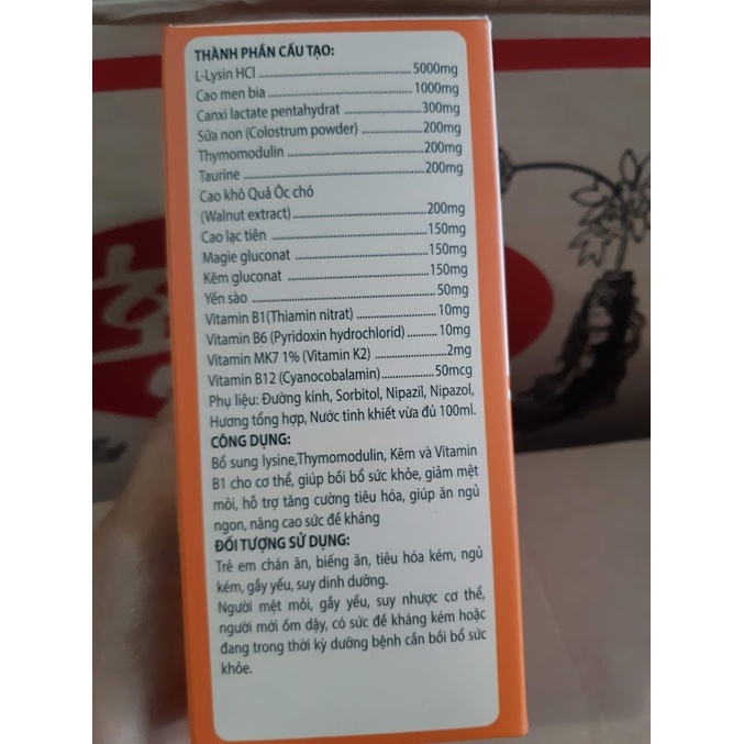 Siro Yến sào giúp ăn ngủ ngon Nidosure Plus⚡Bồi bổ sức khoẻ ⚡cho trẻ em người lớn 10ml/gói