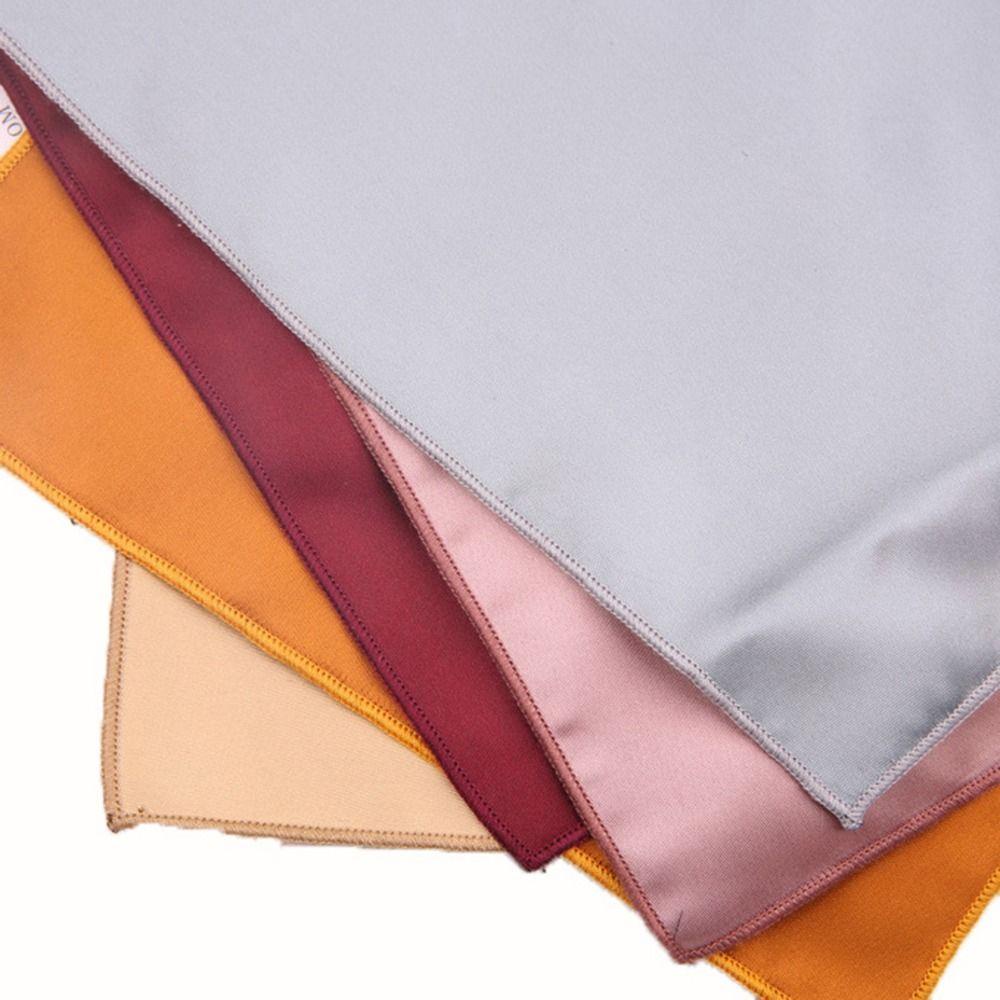 ANEMONE Khăn Tay Satin Màu Sắc Trơn Phong Cách Vintage Dành Cho Nam Và Nữ