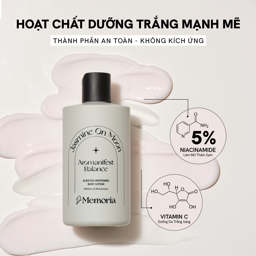 Dưỡng Thể Trắng Da Hương Nước Hoa Thư Giãn De Memoria Scented Whitening Body Lotion 300ml