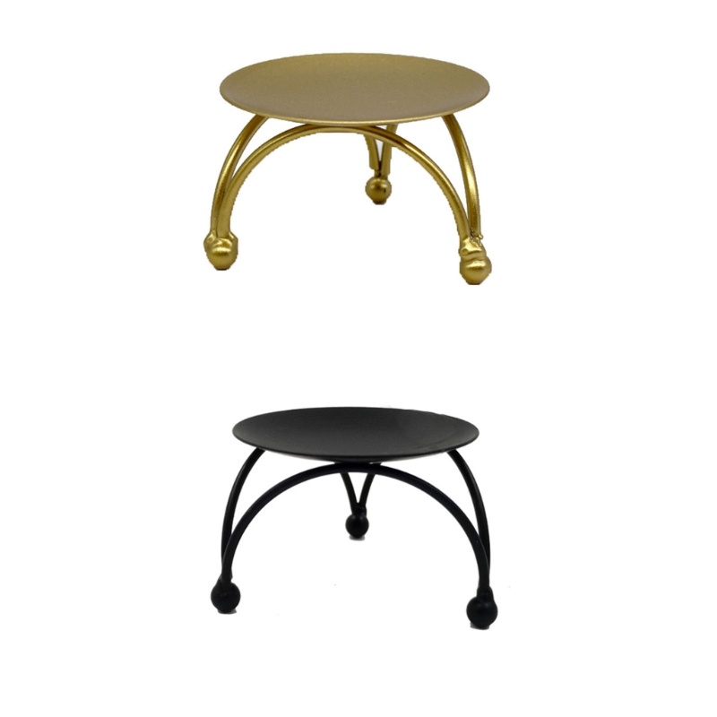 Giá Đỡ Nến Bằng Kim Loại Mạ Vàng Đen Dùng Trang Trí Tiệc Cưới / Lễ Hội