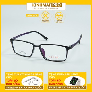 Gọng kính cận nam nữ Parim H67035 nhựa Ultem dáng vuông Kính mắt Pro