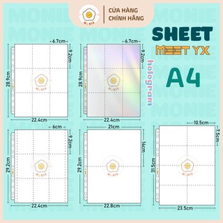 Sheet Meet/ Meet YX A4 chính hãng đựng card, postcard, toploader,...