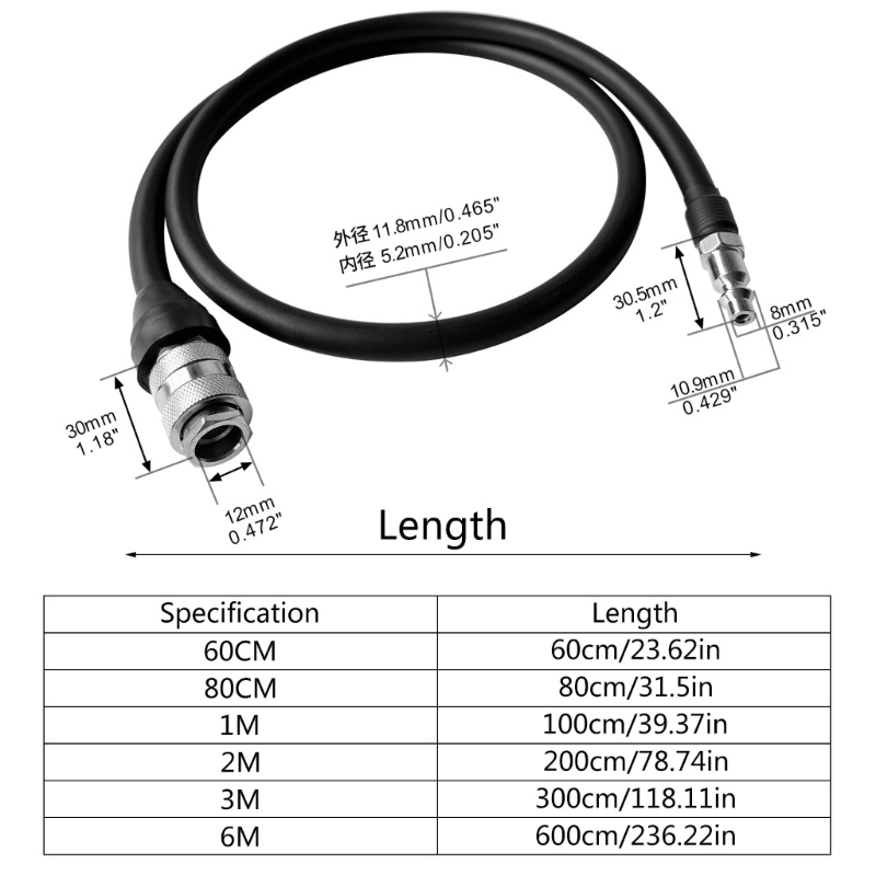 Ống Bơm Hơi Nối Dài Chuyên Dụng Cho Lốp Xe Đạp / Mô Tô