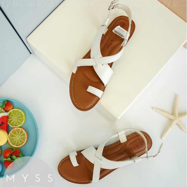 Giày sandal xỏ ngón phối quai chéo cao cấp thời trang MYSS - SDDT03