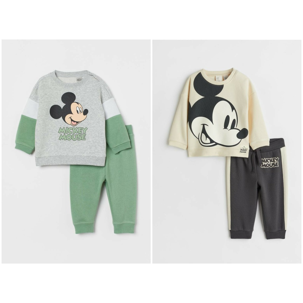 Set quần áo nỉ da cá xanh mickey HM H&M_hàng chính hãng authentic 0767278039