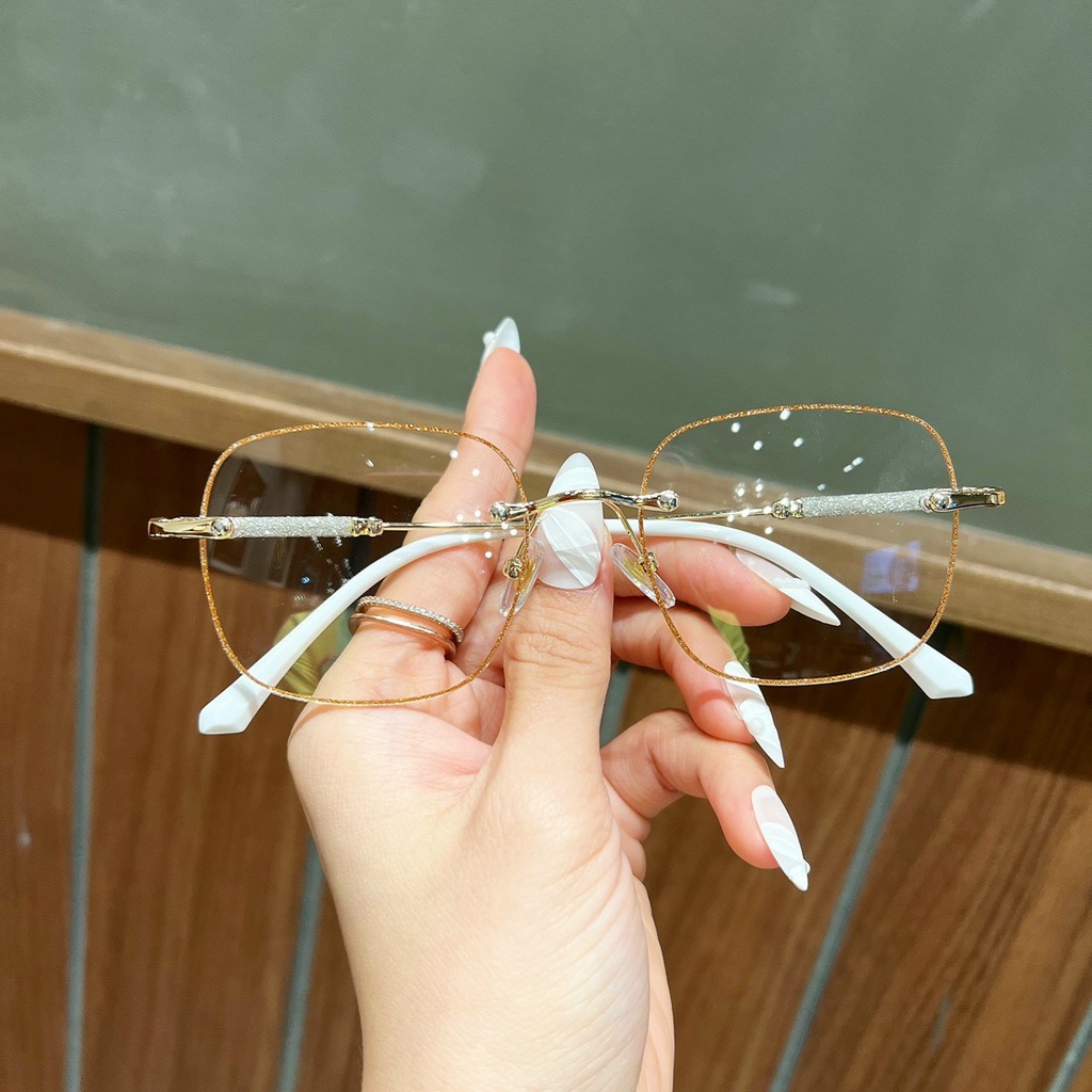 Mắt kính giả cận viền đá kim tuyến 1011