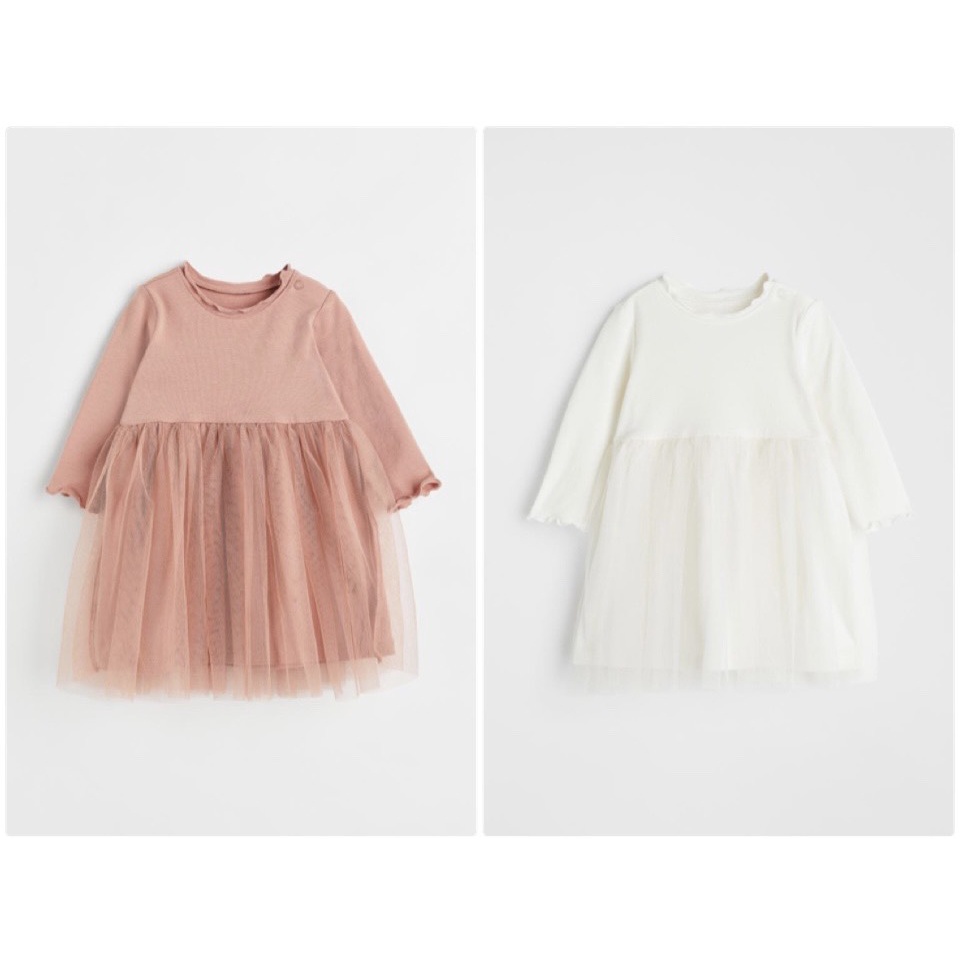 Váy ren cotton bé gái HM Auth