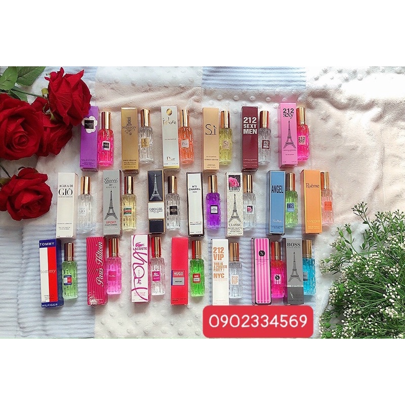 Tách sỉ 100 chai nước hoa 4d - đủ mùi hương nam nữ