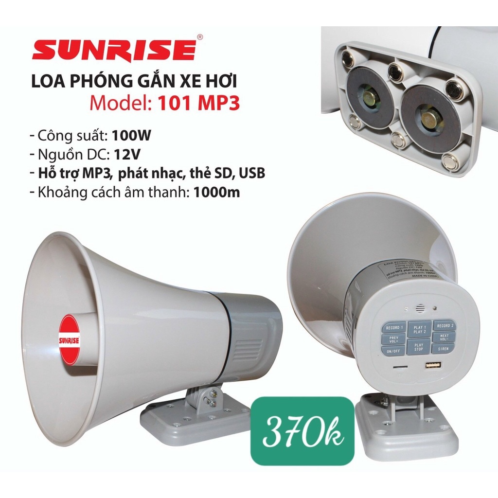 Loa phóng thanh cầm tay Mini Sunrise