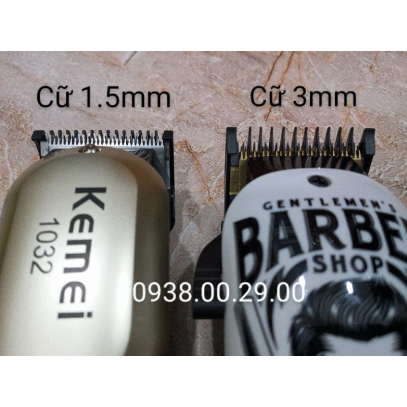 Cữ Tông Đơ Gá Thép USA 1.5mm và 3mm Loại Tốt, Bộ 2 Cữ Thép Cho Tông Đơ Wahl, Kemei, Surker.