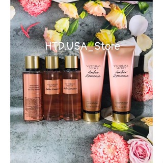  Xịt thơm toàn thân 250ml - Sữa dưỡng thể 236ml VICTORIAS SECRET AMBER ROMANCE Nội Địa Mỹ 