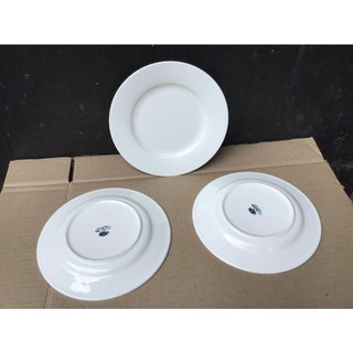 [Ảnh thật] Combo 3 dĩa sứ trắng cao cấp 7inch (17.5cm)